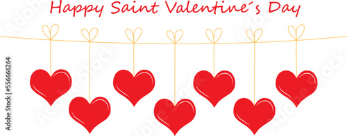Cartel de Feliz dia de San Valentin. Icono vector