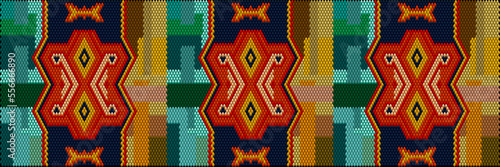  Pattern, ornament,  tracery, mosaic ethnic, folk, national, geometric  for fabric, interior, ceramic, furniture in the Latin American style.