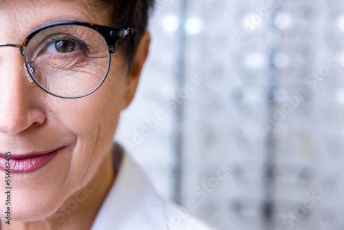 Close up picture of a mid age female doctor