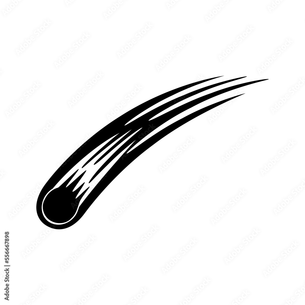Comet icon vector. Asteroid illustration sign. Meteorite symbol. Cosmos logo. Comet icon vector. Asteroid illustration sign. Meteorite symbol. Cosmos logo.