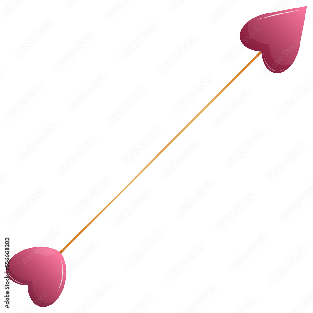 Cartoon cupid's arrow. Valentine's day love symbols for gifts, cards, posters. Vector illustration. Cartoon cupid's arrow. Valentine's day love symbols for gifts, cards, posters. Vector illustration.