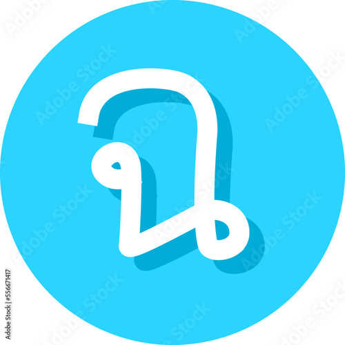 consonant of the Thai alphabet font logo vector  illustration set fonts for logo, brand, Thai Alphabet and Number in circle frames. Thai Alphabet Letters for decoration of kids illustrations. 