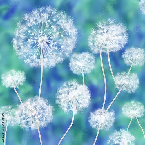 dandelion with sky
