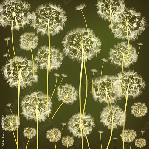 pattern decorative b ackground with dandelions