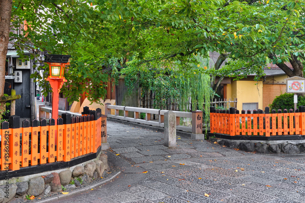 京都　美しい日本の情緒が漂う祇園白川と巽橋（京都府京都市）Kyoto: Gion Shirakawa and Tatsumi Bridge, where you can feel the beautiful Japanese atmosphere (Kyoto City, Kyoto Prefecture, Japan)