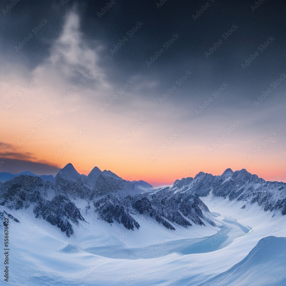 beautiful panorama of mountains