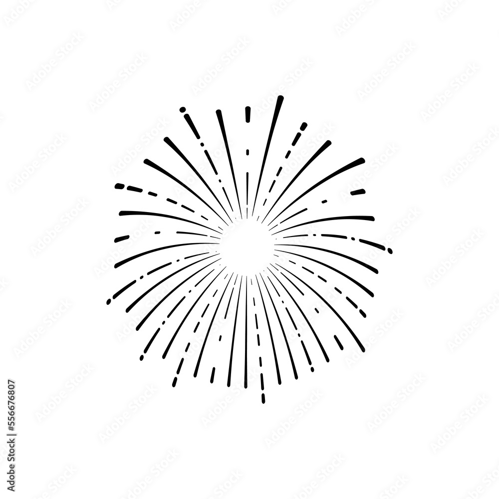Obraz premium Fireworks Explosion Vector Icon Design