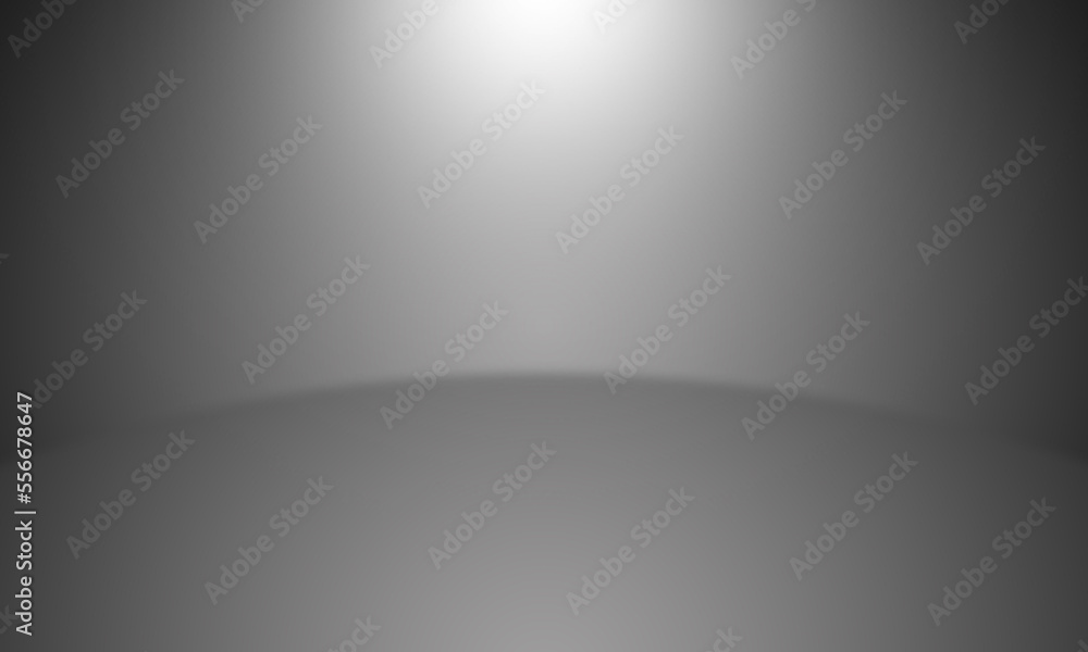 Naklejka premium Gray color gradient studio room used for illustration background