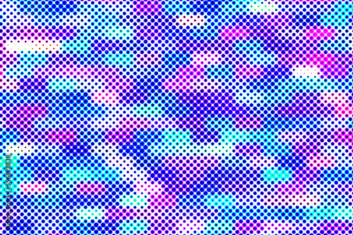 Abstract random brick halftone pattern.random purple and blue. for background usage. 