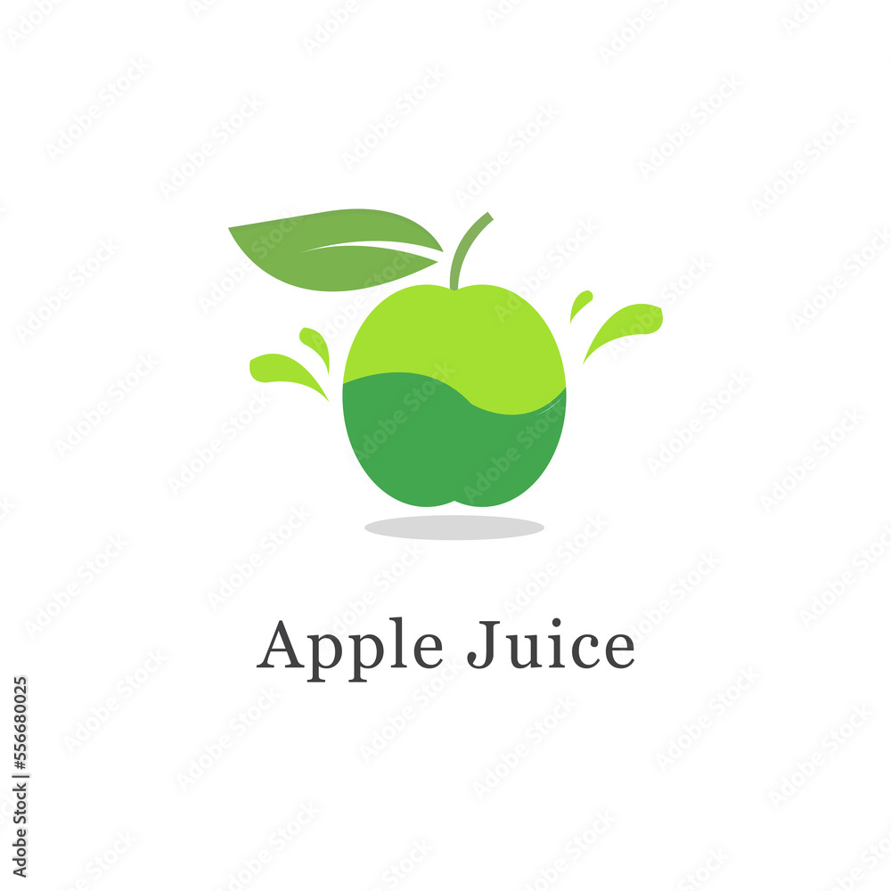 Apple logo vector fruit healthy food design and apple juice logo design inspiration vector template