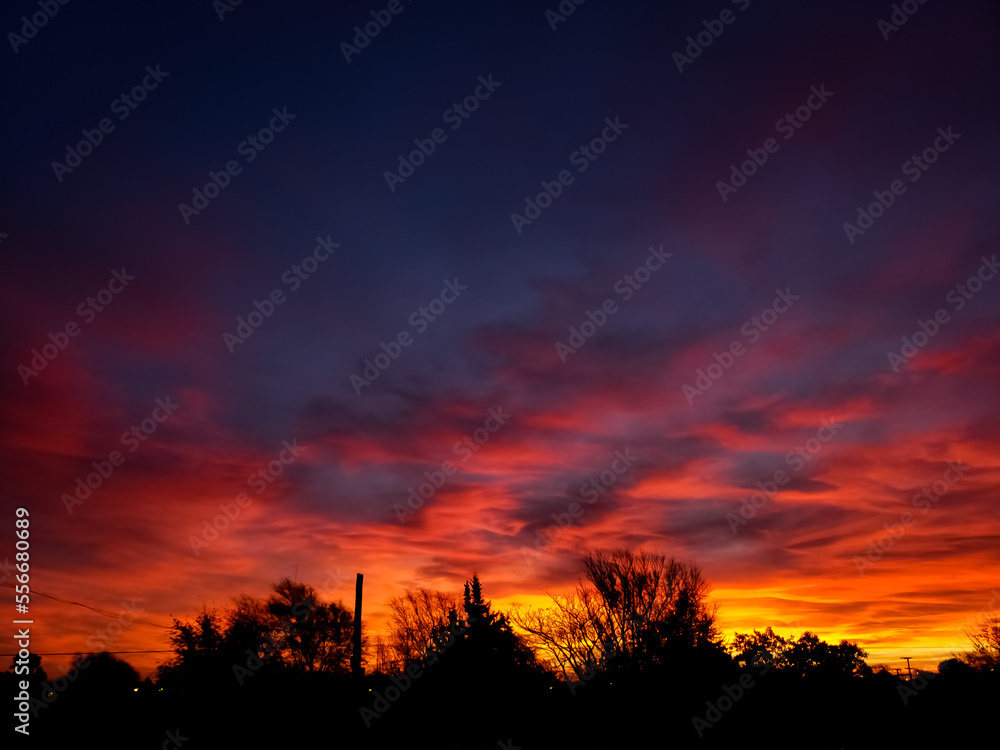 Atardecer en la ciudad de Santa Rosa La Pampa Argentina