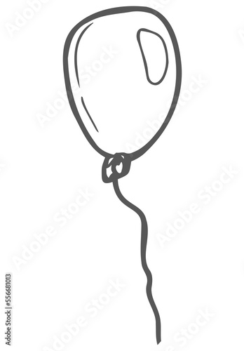 Balloon icon. Isolated vector illustration in linear style.