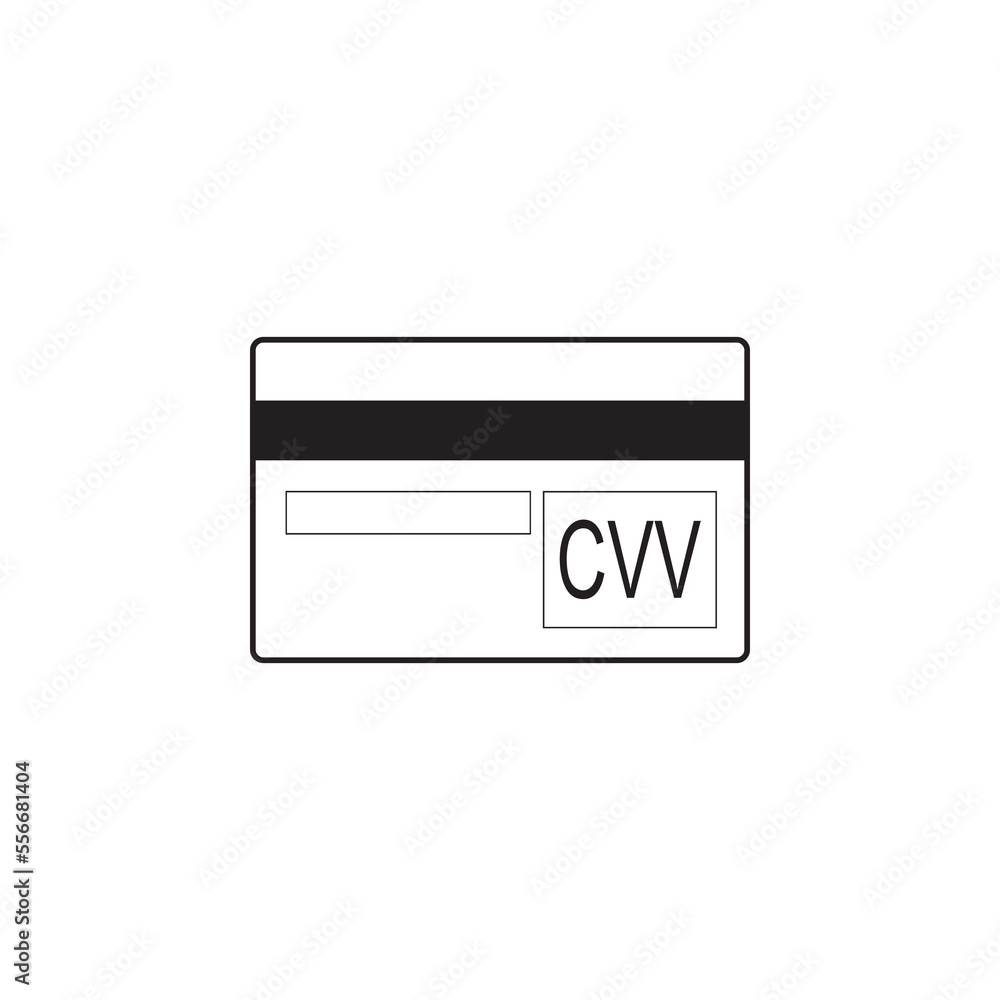 card verification value icon symbol sign vector card verification value icon symbol sign vector