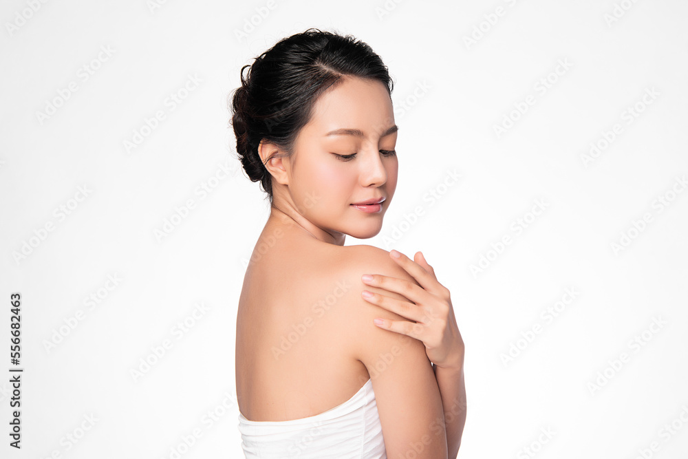 Beautiful young asian woman with clean fresh skin on white background, Face care, Facial treatment, Cosmetology, beauty and spa, Asian women portrait. Beautiful young asian woman with clean fresh skin on white background, Face care, Facial treatment, Cosmetology, beauty and spa, Asian women portrait.