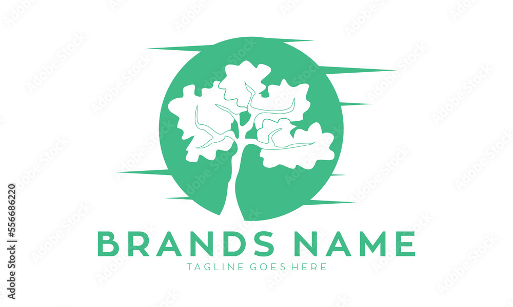 Simple tree symbol icon logo