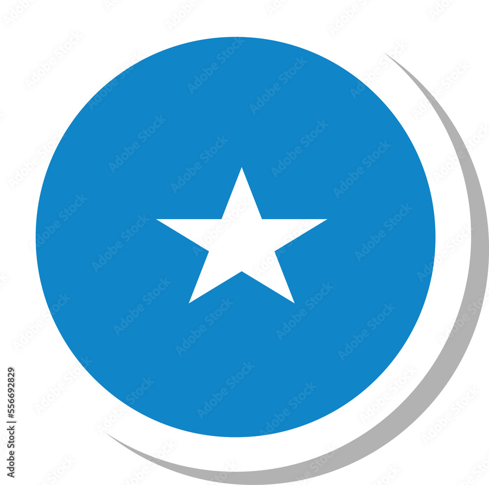 Somalia flag circle shape, flag icon. Somalia flag circle shape, flag icon.