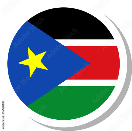 Free Download South Sudan flag circle shape, flag icon. - GFXLoad