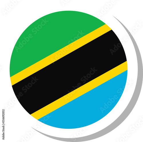 Free Download Tanzania flag circle shape, flag icon. - GFXLoad