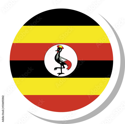 Free Download Uganda flag circle shape, flag icon. - GFXLoad