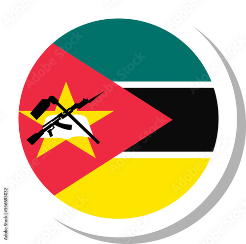 Free Download Mozambique flag circle shape, flag icon. - GFXLoad