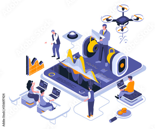 Wallpaper Mural Business training landing page template. Coaching session with mentor website header UI layout with isometric illustration. Seminar for employees and executives web banner isometry concept Torontodigital.ca