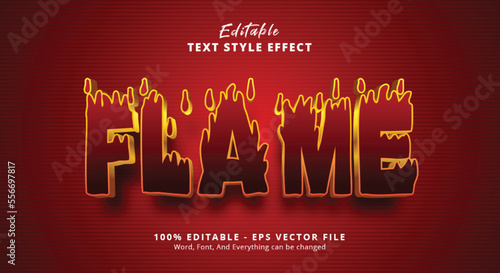 Burning red Flame Editable Text Effect
