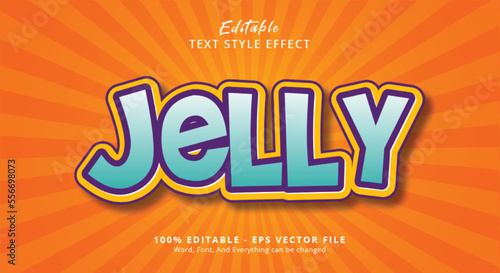 Orange Jelly text, editable text effect