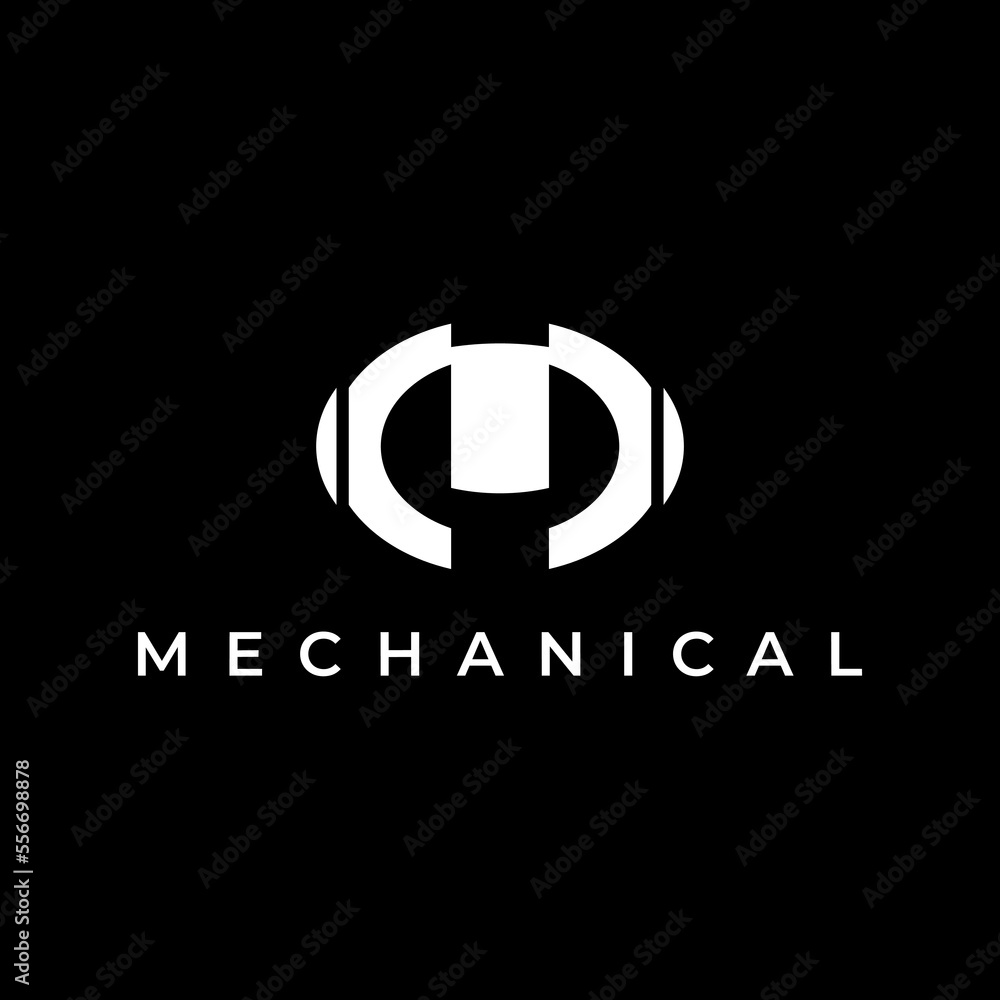 lettering m monogram logo vector design