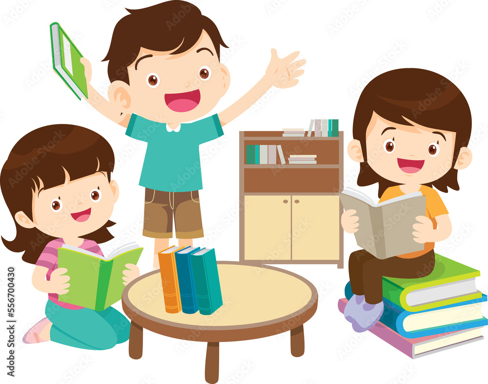 back to school with kids reading book education happy children concept back to school with kids reading book education happy children concept