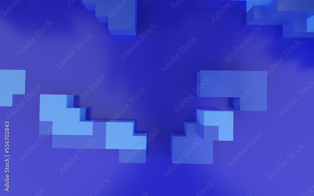 Water 8 bit cube blue Water 8 bit cube blue