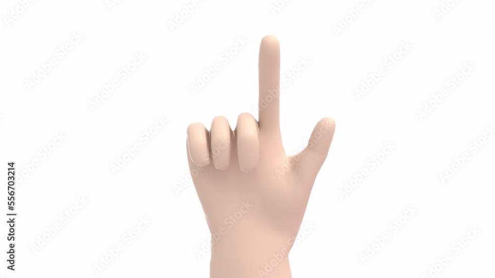 Counting with fingers one two three on a transparent background 4k Counting with fingers one two three on a transparent background 4k