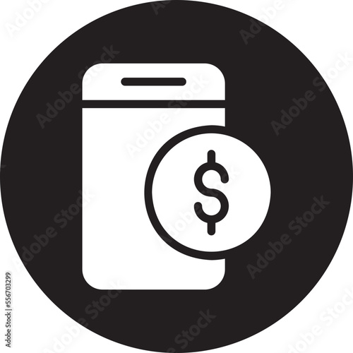 online payment glyph icon