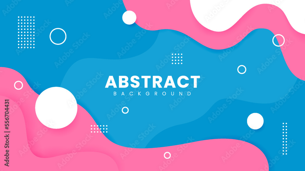 Abstract blue and pink geometric background. Modern background design. Liquid shapes composition. Fit for presentation design, website, banners, wallpapers, brochure, posters