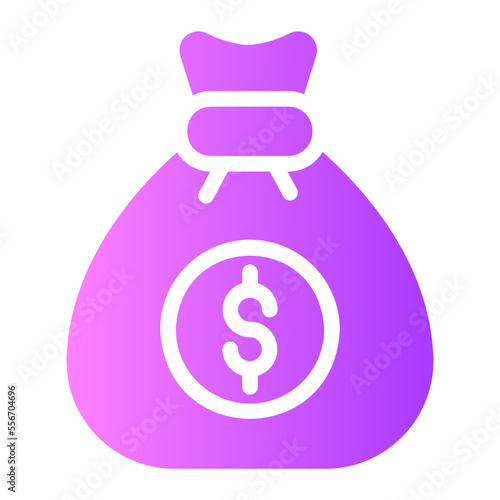 money bag gradient icon
