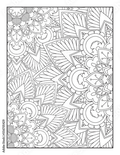 Floral Mandala Coloring Pages,  Flower Mandala Coloring Page, Coloring Page For Adult 