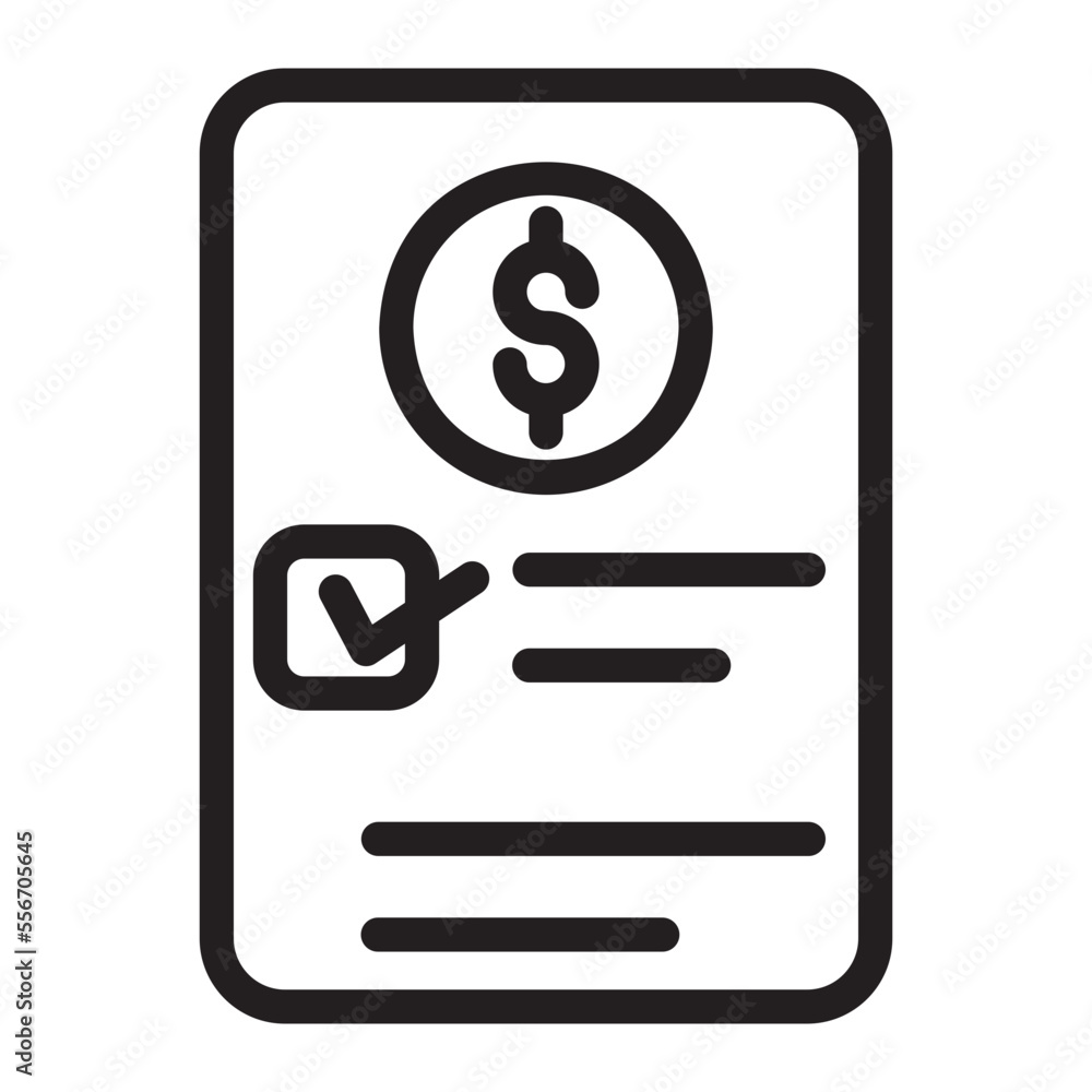 invoice line icon invoice line icon