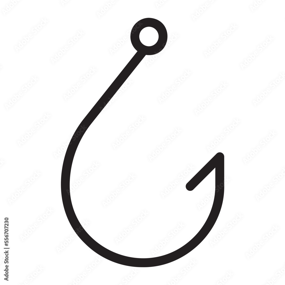 fishing hook line icon fishing hook line icon
