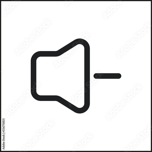 volume low icon, volume low vector, simple illustration