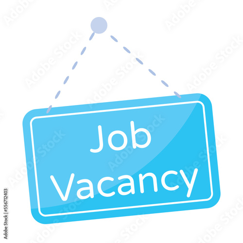 Premium flat icon of job vacancy hanging board 