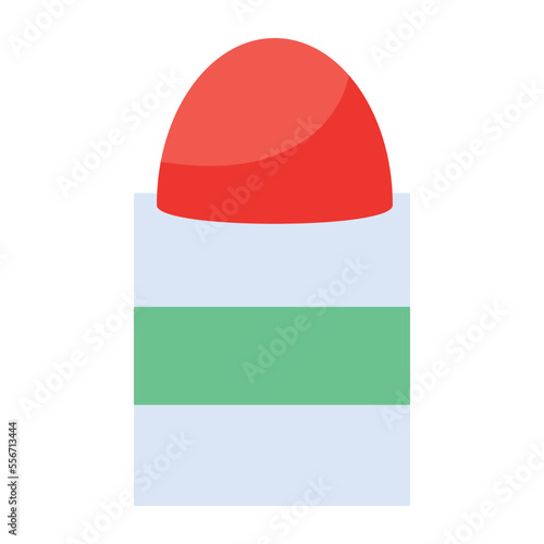 A handy icon of lipstick, flat design 