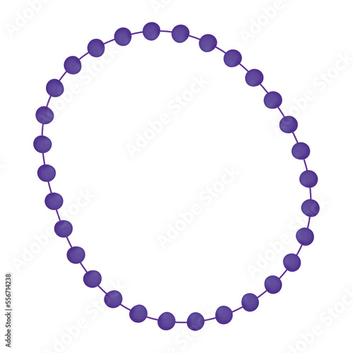 purple mardi gras necklace