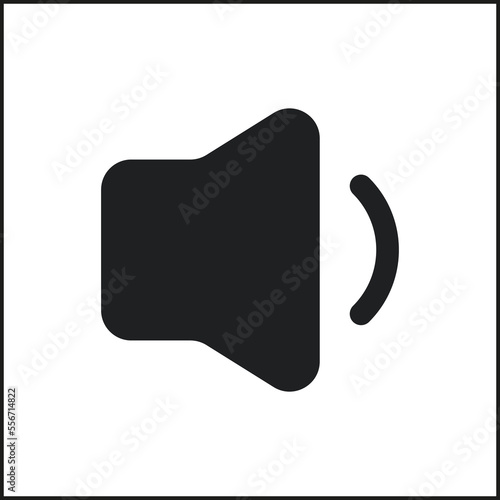 volume low icon, volume low vector, simple illustration