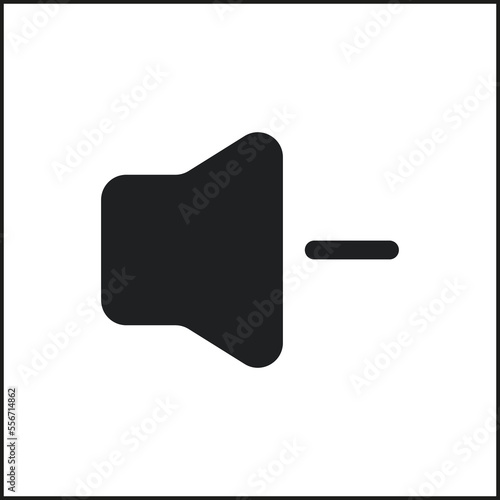 volume low icon, volume low vector, simple illustration