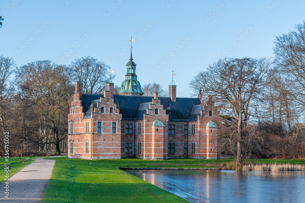 Badstue Slottet by Frederiksborg Castle at a cold winter day in December Badstue Slottet by Frederiksborg Castle at a cold winter day in December