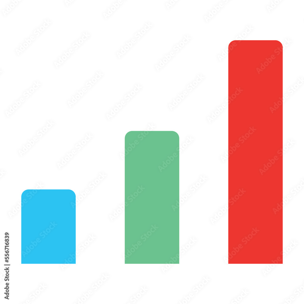 Bar chart icon designed in a flat style Bar chart icon designed in a flat style
