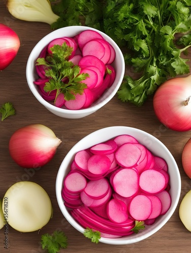 salad with radishes on flat surface