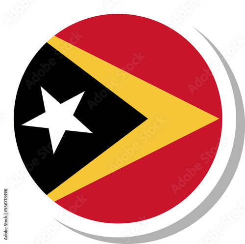 Free Download Timor Leste flag circle shape, flag icon. - GFXLoad