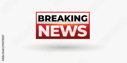 Professional broadcast breaking news logo design template