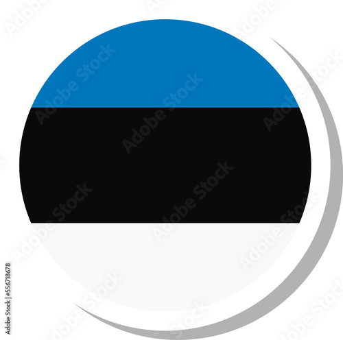 Estonia flag circle shape, flag icon. Free Download Estonia flag circle shape, flag icon. - GFXLoad