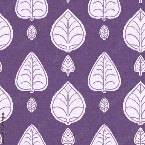 Gender neutral purple botanical foliage seamless raster background. Simple whimsical 2 tone pattern. Kids floral nursery wallpaper or scandi all over print.